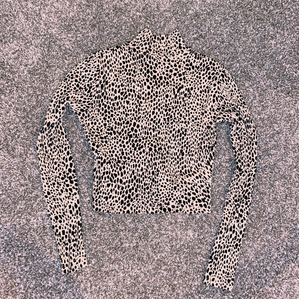 cheetah turtleneck